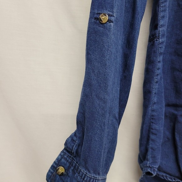 Harper Button Front Shirt Women Size Medium - Picture 5 of 9